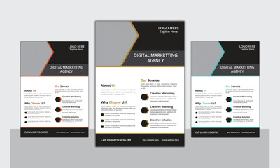 creative colorful business flyer template design, abstract business flyer, business poster template, Standard or Extended  flyer, vector flyer design for Business.