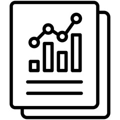 data analytics, graph with paper, financial report. business and finance icons.