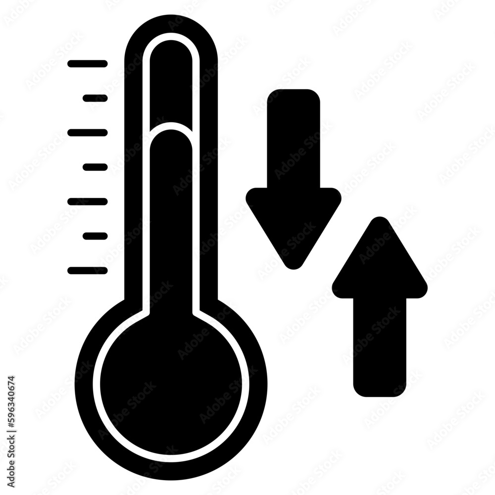 Poster Modern design icon of temperature fluctuation 