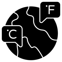 Unique design icon of global weather chat