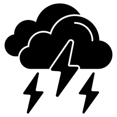 Creative design icon of thunderstorm