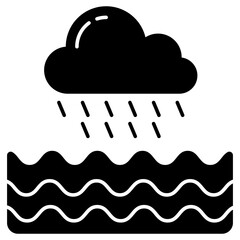 Rainfall icon in perfect design