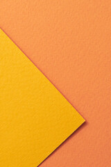 Rough kraft paper background, paper texture orange yellow colors. Mockup with copy space for text