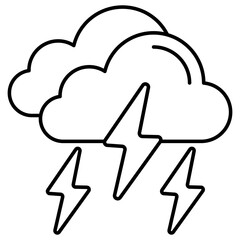 Creative design icon of thunderstorm