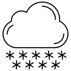 Snowfall icon in perfect design