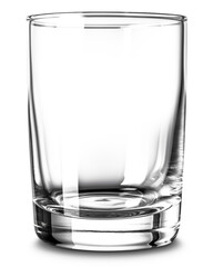 empty glass of water isolated on a transparent background