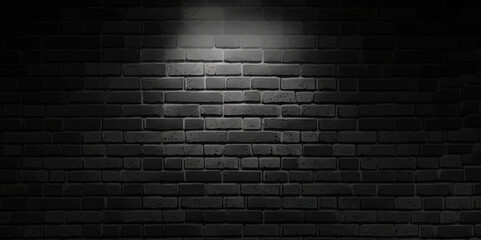 Abstract black brick wall texture for background pattern , brick surface backgrounds. Black brick wall backgrounds, brick wall light room, interior texture, wall background.