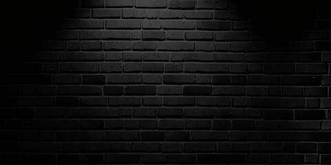 Abstract black brick wall texture for background pattern , brick surface backgrounds. Black brick wall backgrounds, brick wall light room, interior texture, wall background.