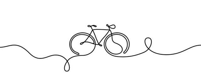 Bike one single line icon logo illustration © tutti_frutti