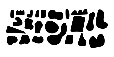 Hand drawn abstract objects. Organic Shapes design for cover, banner, social post and stories, print, wallpaper. Vector illustration