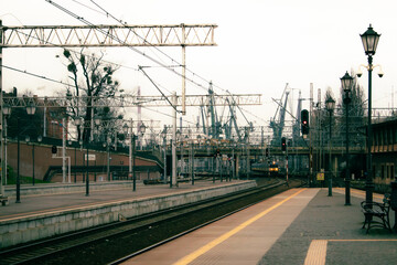 station in the city