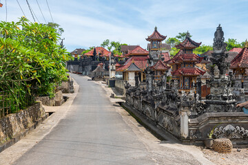 views of traditional villge in bali, indonesia