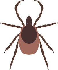 Vector a color de la garrapata del ciervo, enfermedad de Lyme