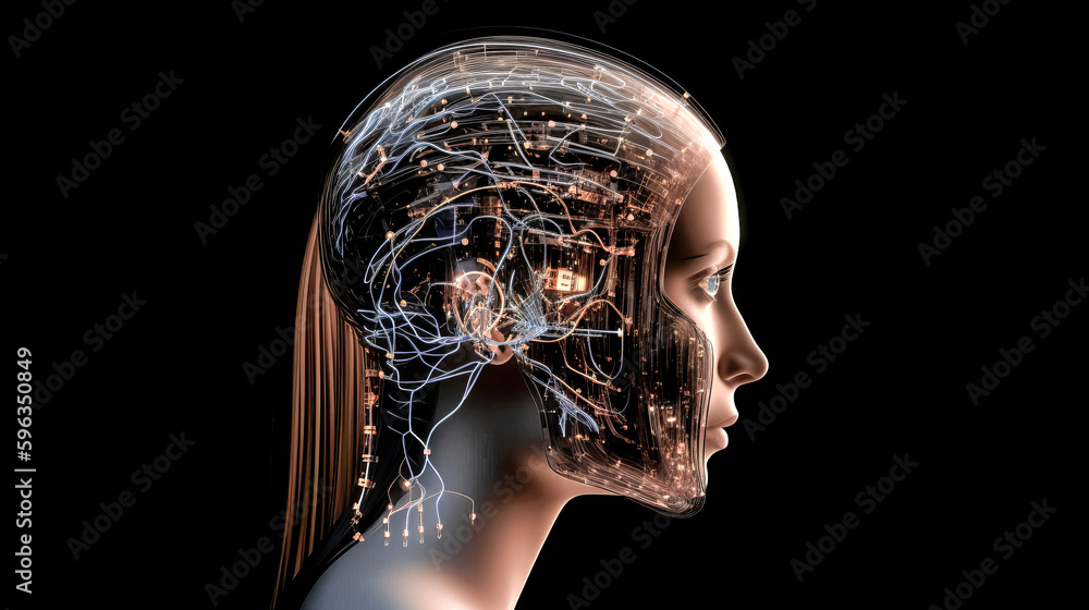 Poster the concept of artificial intelligence was explored by a woman - generative ai