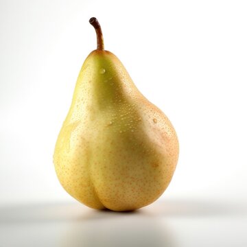 Pear fruit isolated on white background.