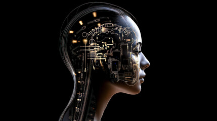 A concept of artificial intelligence was presented by a woman - generative ai.
