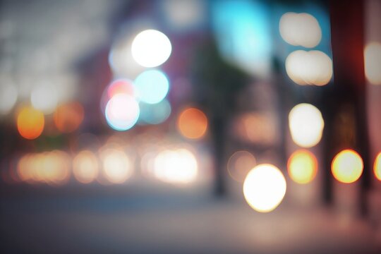 pastel blurry street lights bokeh background