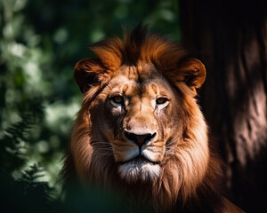 Fototapeta premium close up of a lion
