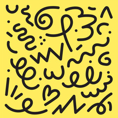 illustration of an background black elements pattern