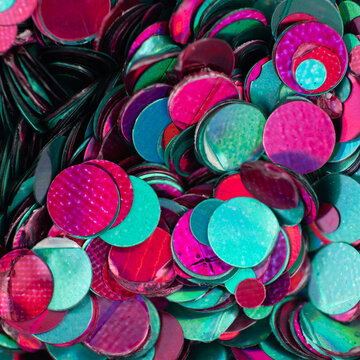 Bright colorful nail glitter sequins