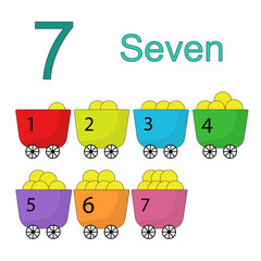 colorful number seven