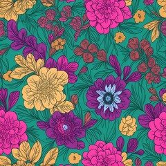 classic wallpaper seamless vintage flower pattern