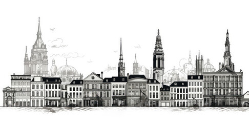Fototapeta na wymiar Illustration of the Brussels