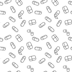 Pills for Treatment Seamless Pattern for Printing and Wrapping