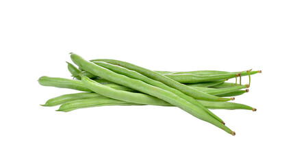 Fresh green beans on transparent png