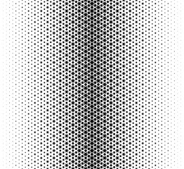 Geometric pattern of black figures on a white background.Seamless in one direction.