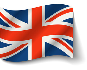 Flag of the United Kingdom vector. Grunge background