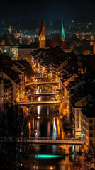 Bern. Breathtaking travel destination place. Generative AI