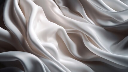  Pastel silk fabrics close-up texture, background. Luxury background design. AI generated. - obrazy, fototapety, plakaty
