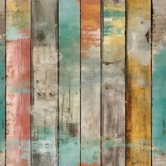 Rustic pastel paint on wood plank, painted wood texture for decoration, resource interior design, generative ai	

