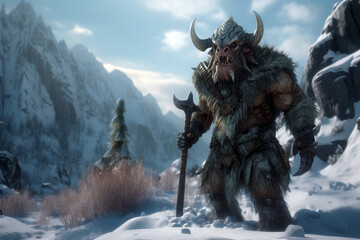 Brutal Looking Orc Warrior Goblin