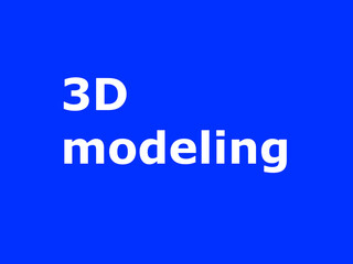 3D modeling