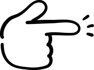 シンプルな指差しのアイコン