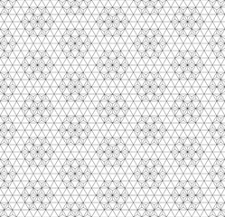 Seamless traditional Japanese ornament Kumiko.Black color lines.