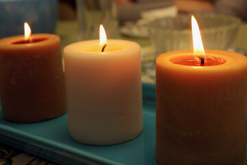serene candle light decor at a formal table