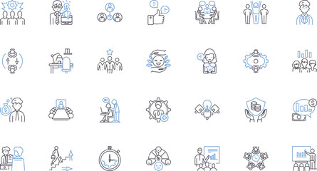 Controller line icons collection. Button, Joystick, D-pad, Analog, Trigger, Wireless, Vibration vector and linear illustration. Motion,Input,Response outline signs set Generative AI