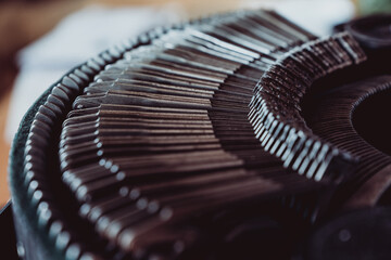 Closeup sorts of typewriter