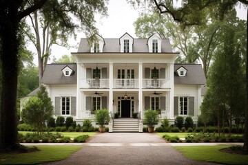 Beautiful designer southern home  - obrazy, fototapety, plakaty