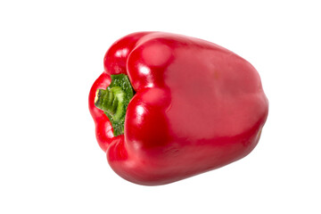 isolated fresh red paprika over transparent background