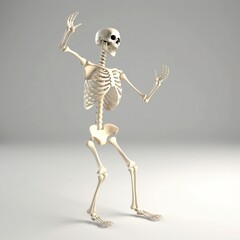 human skeleton isolated on black