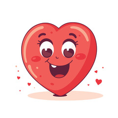 Cute Heart Sticker in Vector