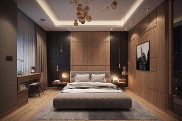 Modern bedroom concept 