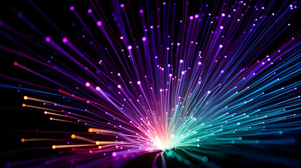 fiber optic colorful line 