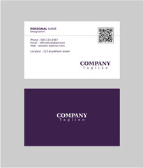 Naklejka na ściany i meble business card design in purple and white color