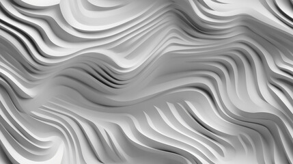 Truly Seamless Tile of White Wavy Abstract Background - Generative AI. With the option to seamlessly tile on all sides to your desired size.