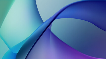 abstract blue background with smooth lines and waves Generative ai